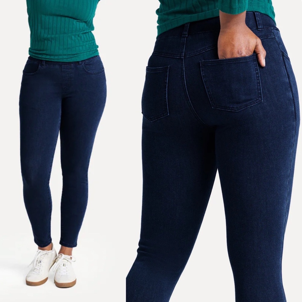 Betabrand | Skinny Leg Indigo Dress Pant Yoga Jean